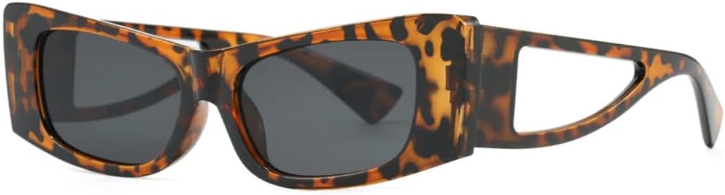 

Ретро-солнцезащитные очки «кошачий глаз» для женщин, модные черные очки с защитой от УФ-излучения UV400, мужские трендовые очки с заклепками в стиле панк TVTBBVV, Leopard Black