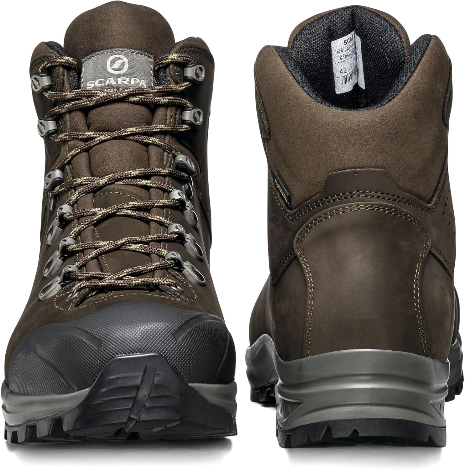 Мужские походные ботинки SCARPA Kailash Plus GTX с водонепроницаемой кожей Gore-Tex, черный — фото 4