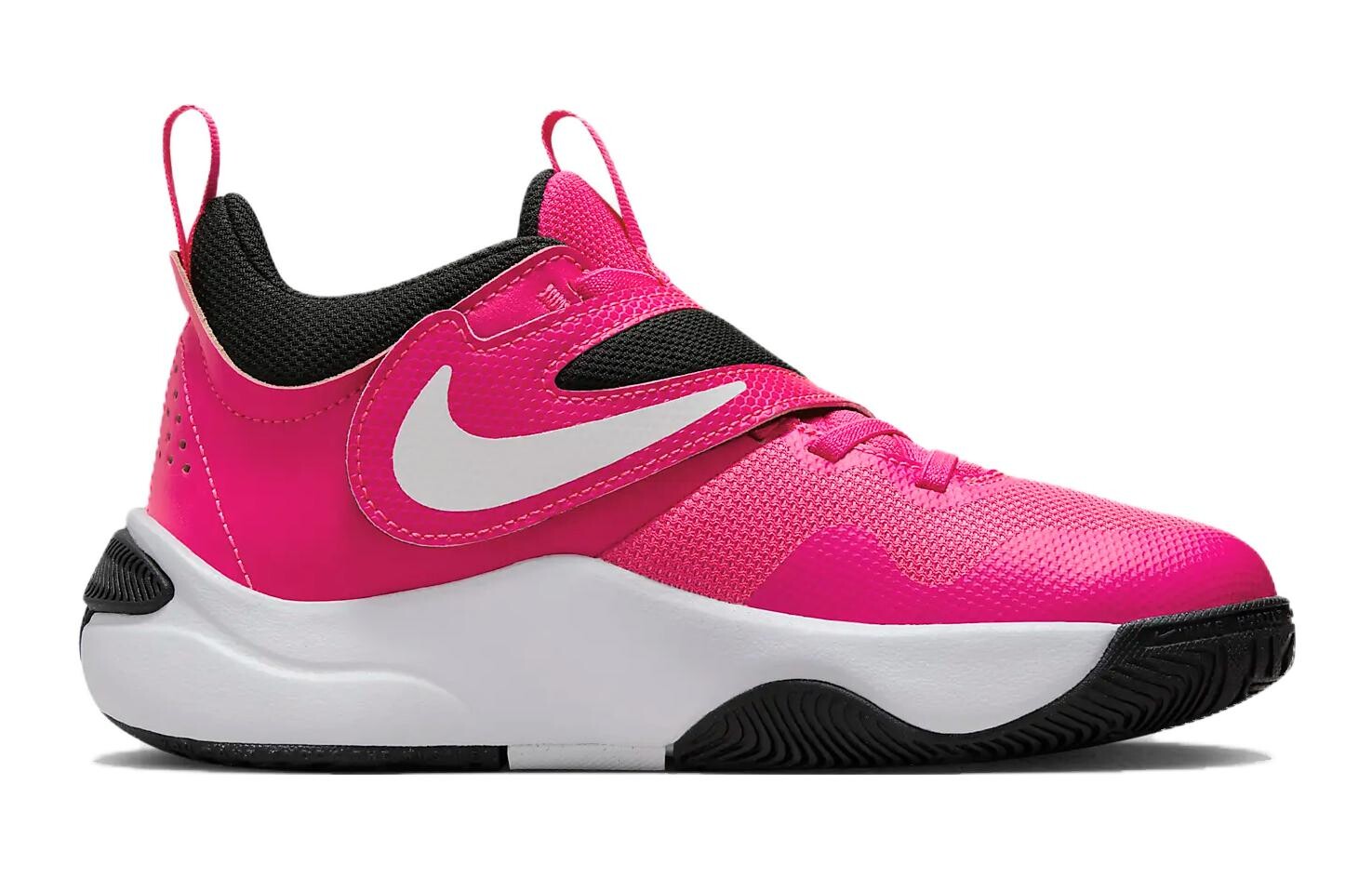 Кроссовки Nike Team Hustle D11 GS 'Fierce Pink', розовый/черный/белый — фото 2