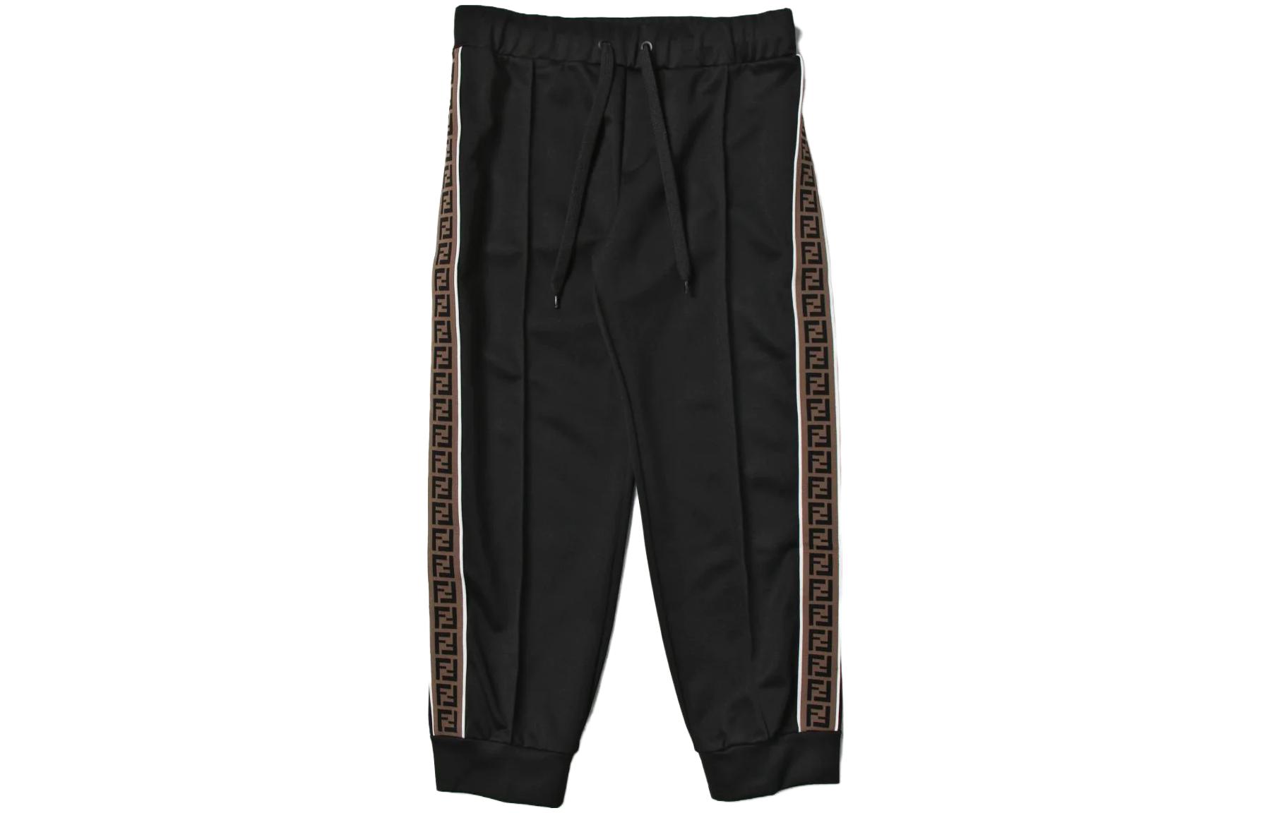 

Детские вязаные спортивные штаны FENDI, черные