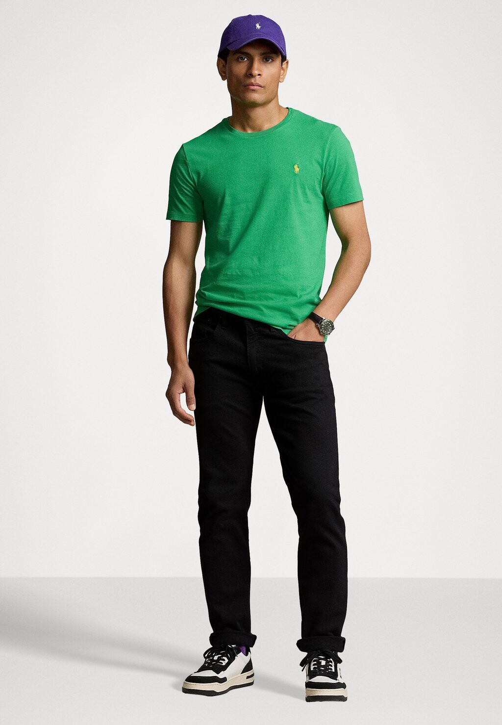 

Базовая футболка CUSTOM SLIM FIT JERSEY CREWNECK T-SHIRT Ralph Lauren, зеленый