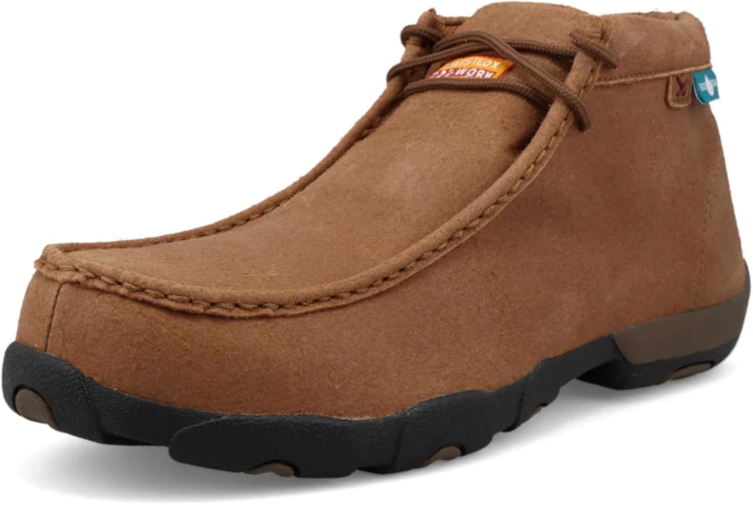 

Ботинки Twisted X мужские Work Nano с композитным носком, модель Chukka Driving Moc, Distressed Saddle