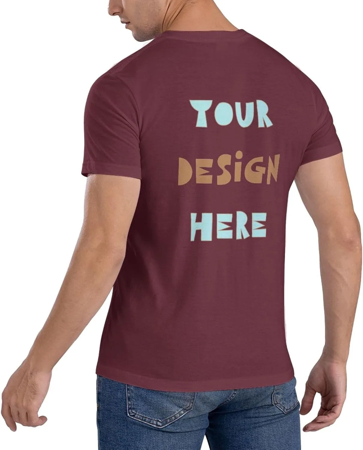 Футболка Customized с принтом спереди и сзади, Cotton, с фото и текстом — фото 2
