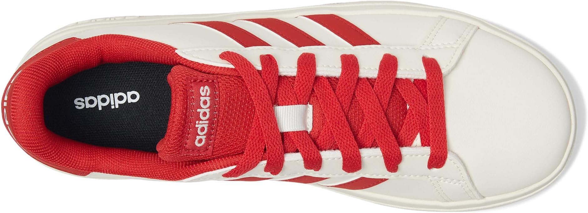 Кроссовки Adidas Kids Grand Court 2.0 Shoes, Off White/Collegiate Red/Black — фото 2