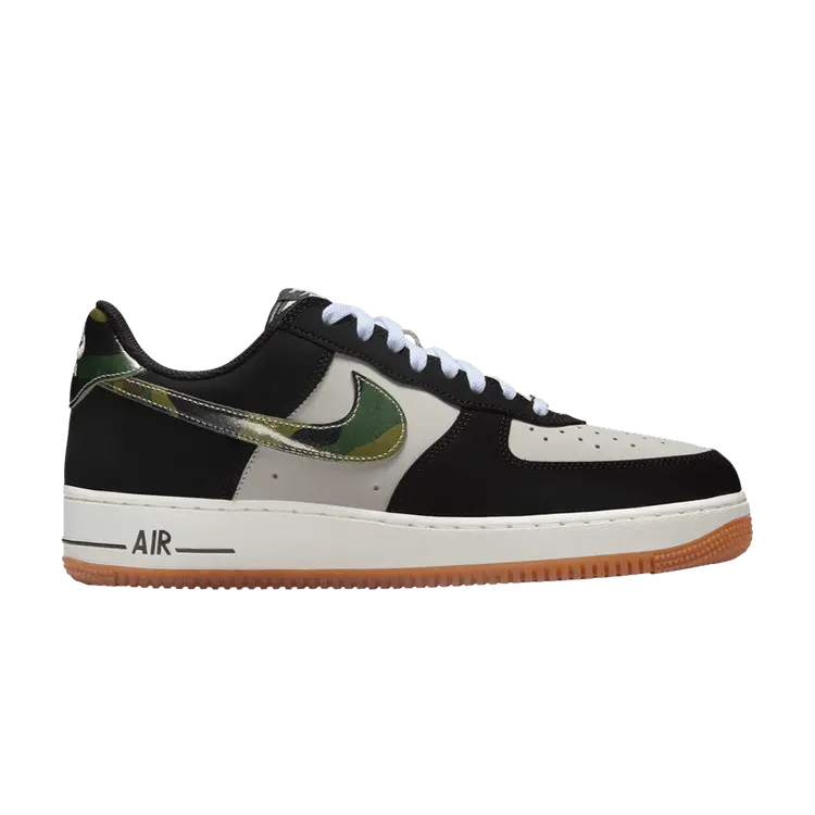 

Кроссовки Nike Air Force 1 Low 'Black Patent Camo Swoosh', черный