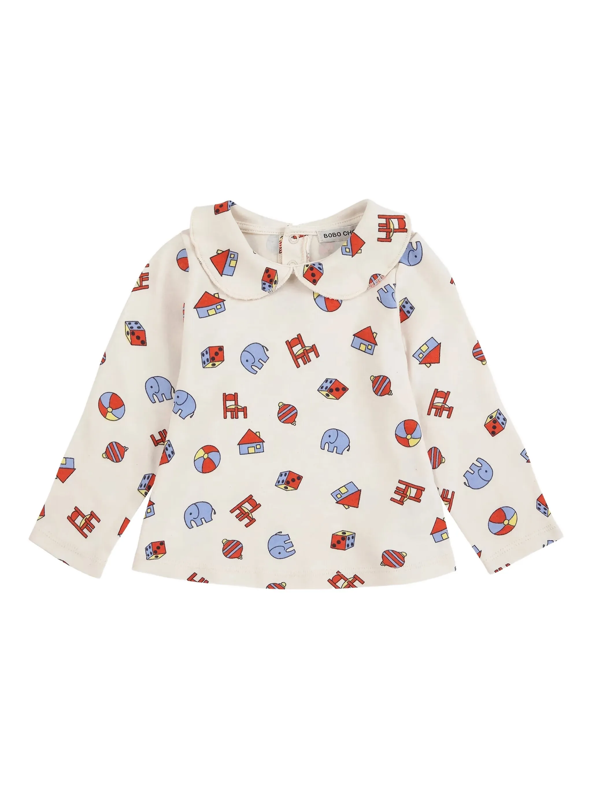 

Топ с воротником Питер Пэн и принтом Bobo Choses, белый