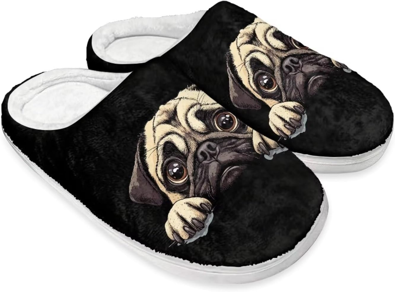 

Тапочки STUOARTE для женщин и мужчин, мягкие домашние тапочки, теплые и пушистые, плюшевые, противоскользящие, на низком ходу, черный/коричневый