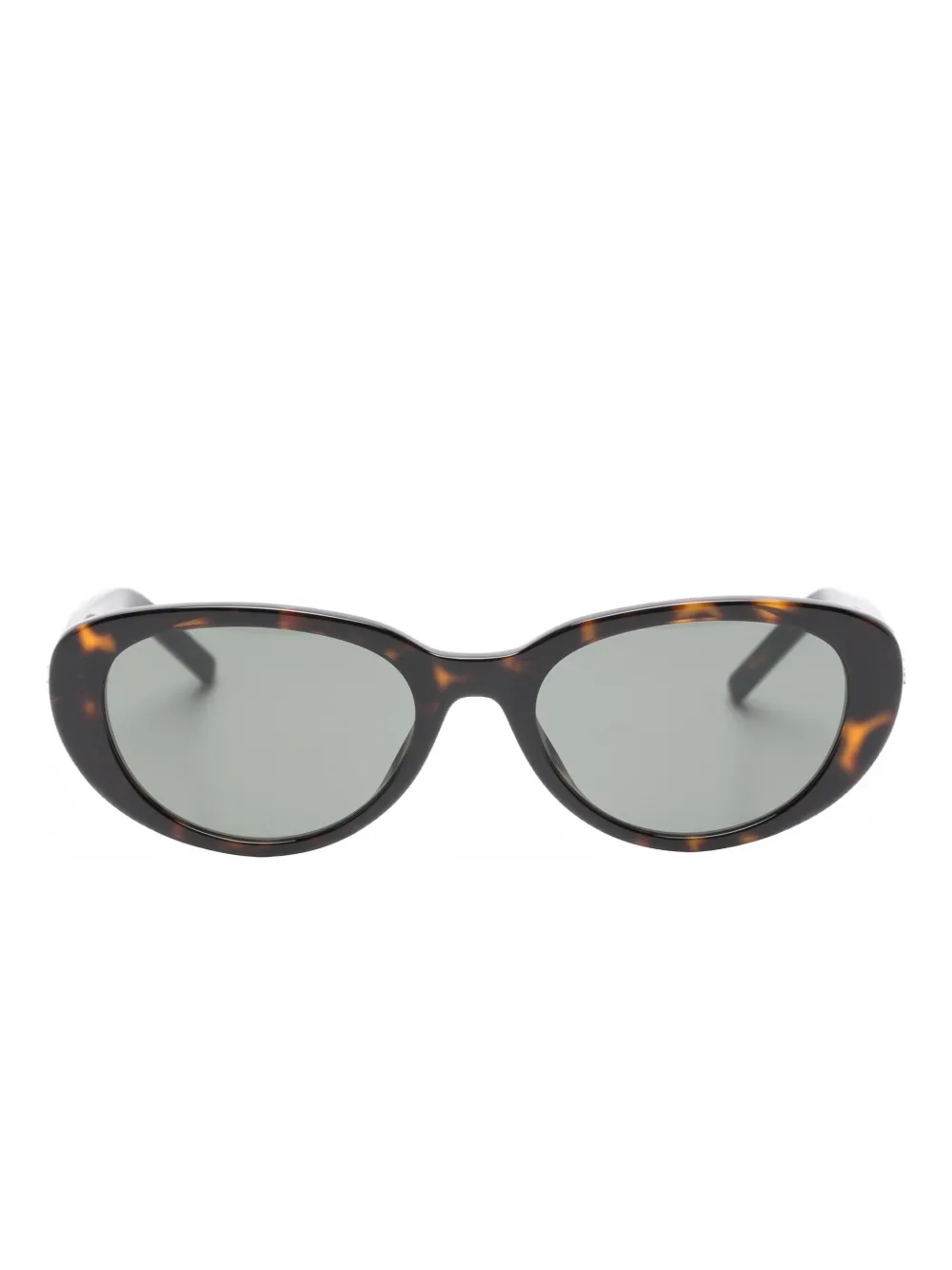 

Солнцезащитные очки в овальной оправе Saint Laurent, коричневый