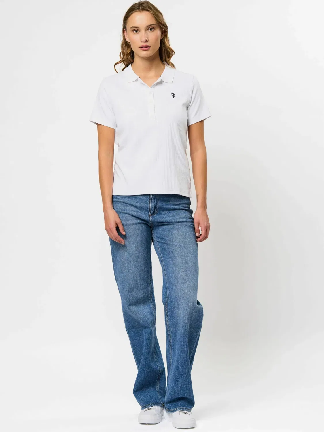 Футболка U.S. POLO ASSN. UWHelga белого цвета — фото 4