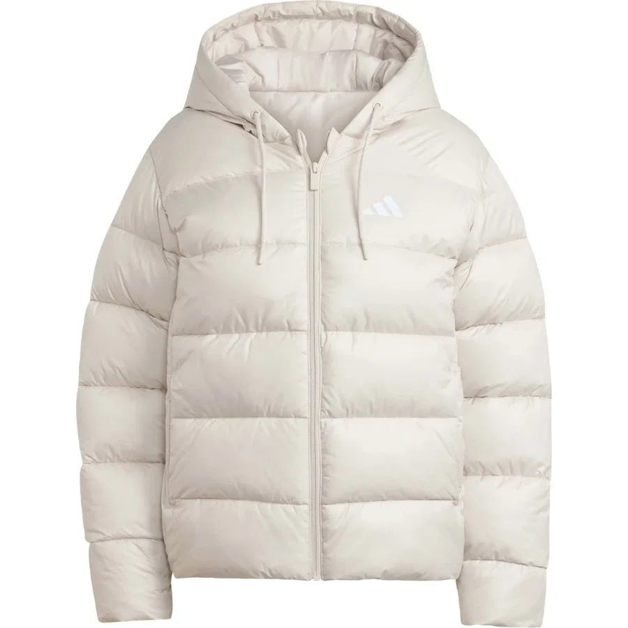 Женский пуховик с капюшоном CLIMAWARM Synthetic Down Essentials JV7768 adidas, Бежевый — фото 3