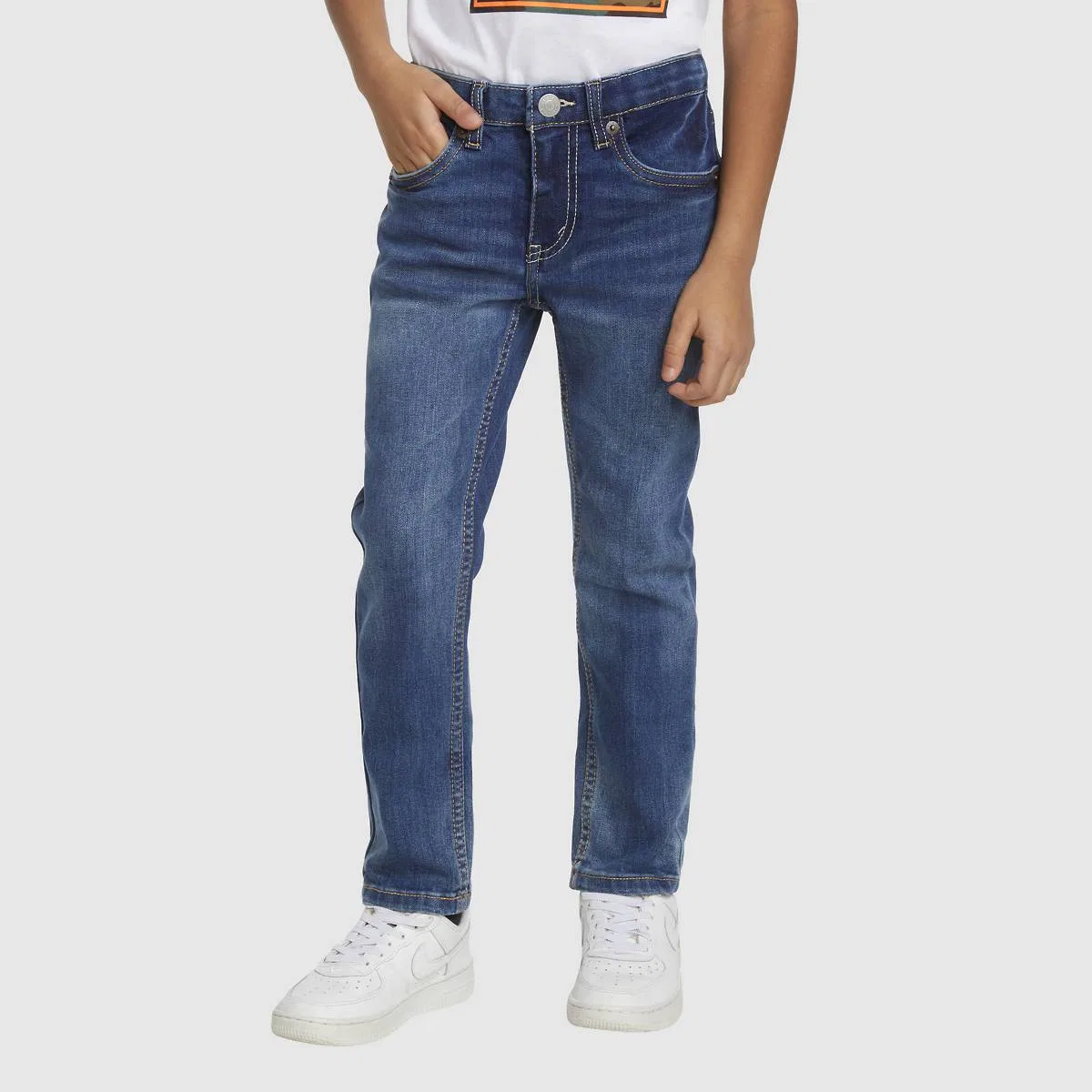 узкие джинсы 510 из экологичной ткани для мальчиков 4-7 лет Levi's, Melbourne - Dark Wash — фото 2
