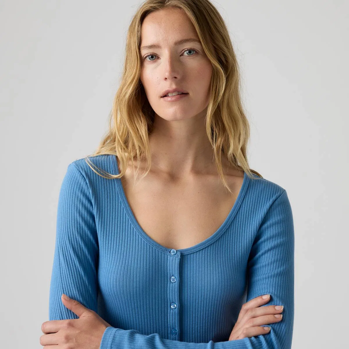 Рубашка с длинными рукавами на пуговицах от Austen Levi's, Parisian Blue - Blue — фото 2