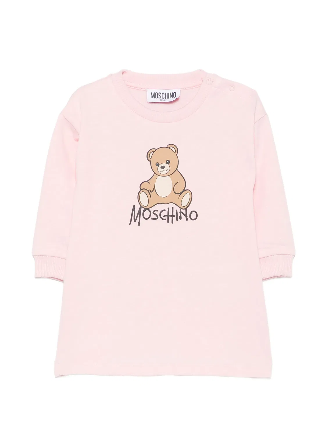 Платье с принтом мишки, розовое Moschino, розовый
