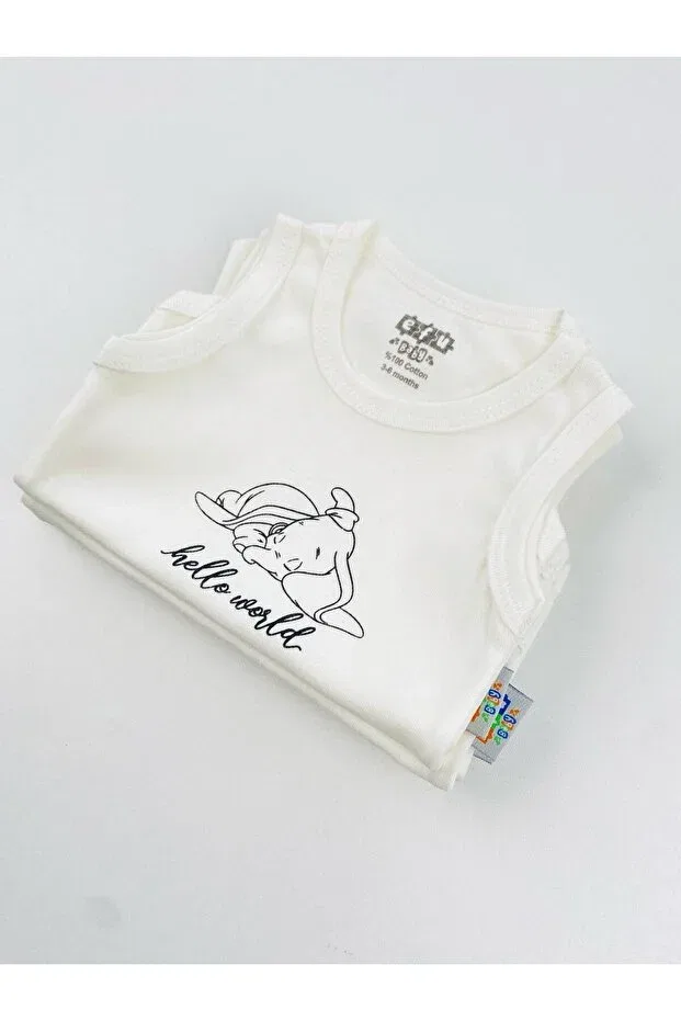 Детское боди с принтом 5 шт Hello World Unisex Baby Athlete Body Efu Baby, White — фото 3