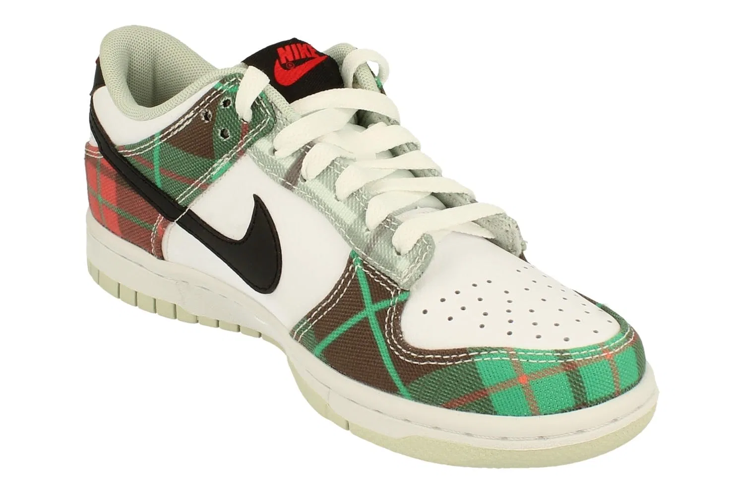 Детские кроссовки для мальчиков с принтом NIKE Dunk Low Sneaker NIKE, White Black White 100 — фото 4