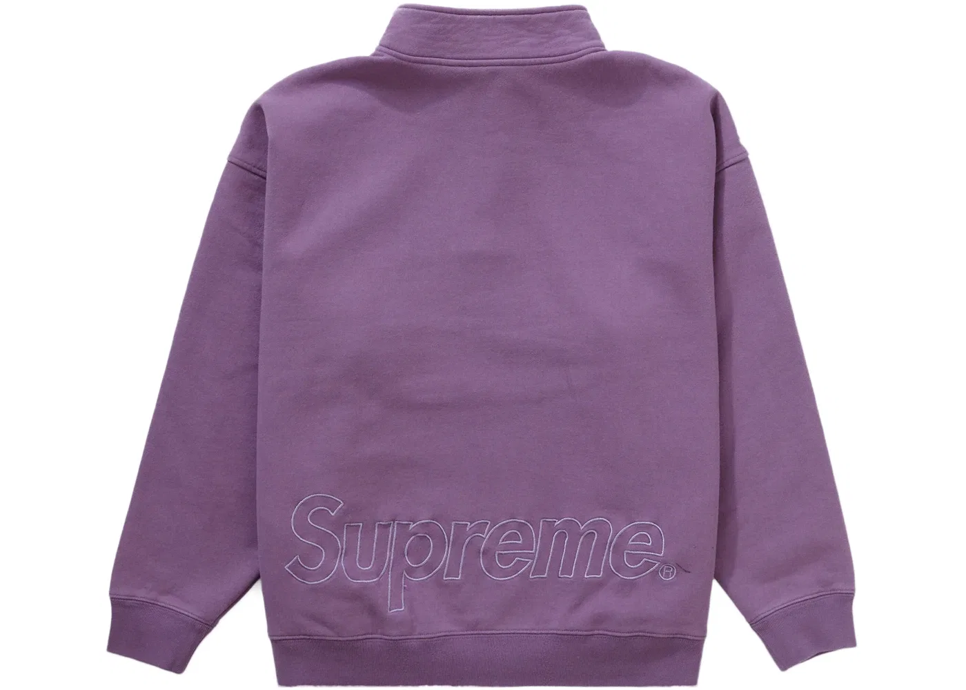 Мужской свитшот с молнией Supreme Washed Half Zip Pullover, Dusty Purple — фото 2