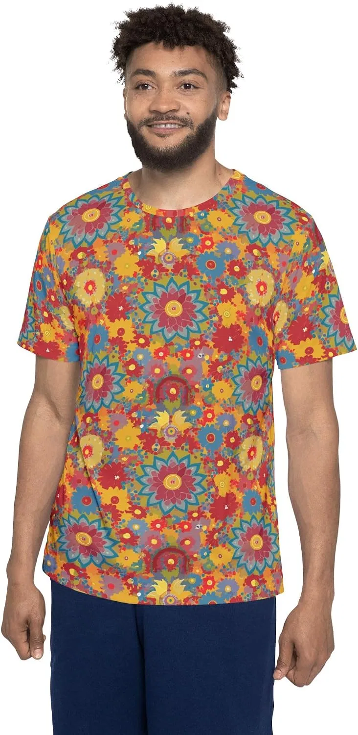 Унисекс футболка с цветочным принтом EileenIndia, Multicolor — фото 4