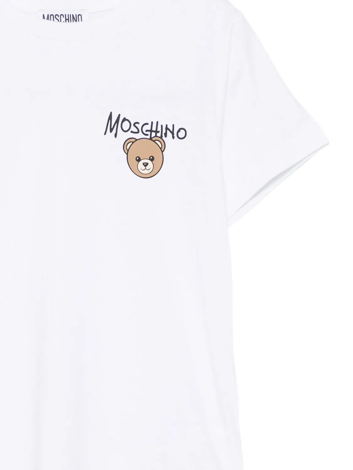 Футболка с принтом плюшевого мишки Moschino Kids, белый — фото 3