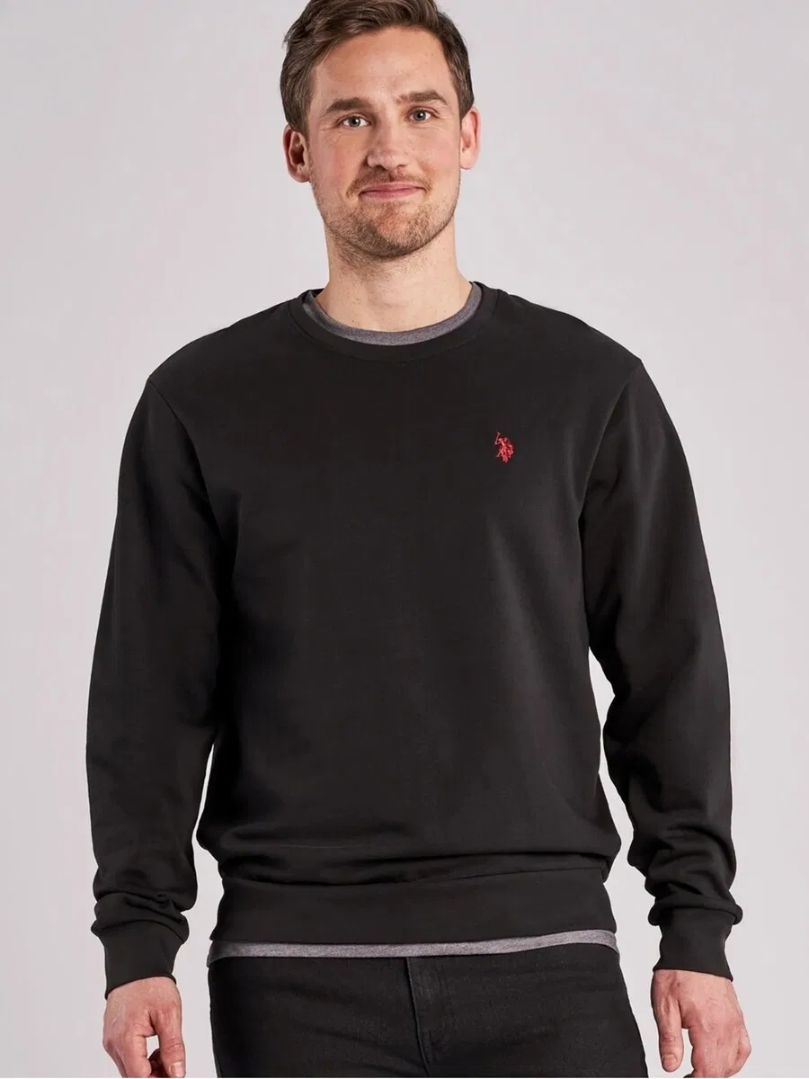 Толстовка U.S. Polo Assn. 'UMHugo' черного цвета — фото 3