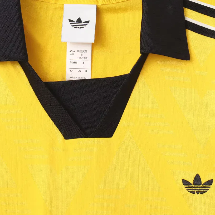 Детская футболка для футбола с длинным рукавом EQT FW25 FOOTBALL JERSEY SPONSOR Adidas Originals, Yellow — фото 4