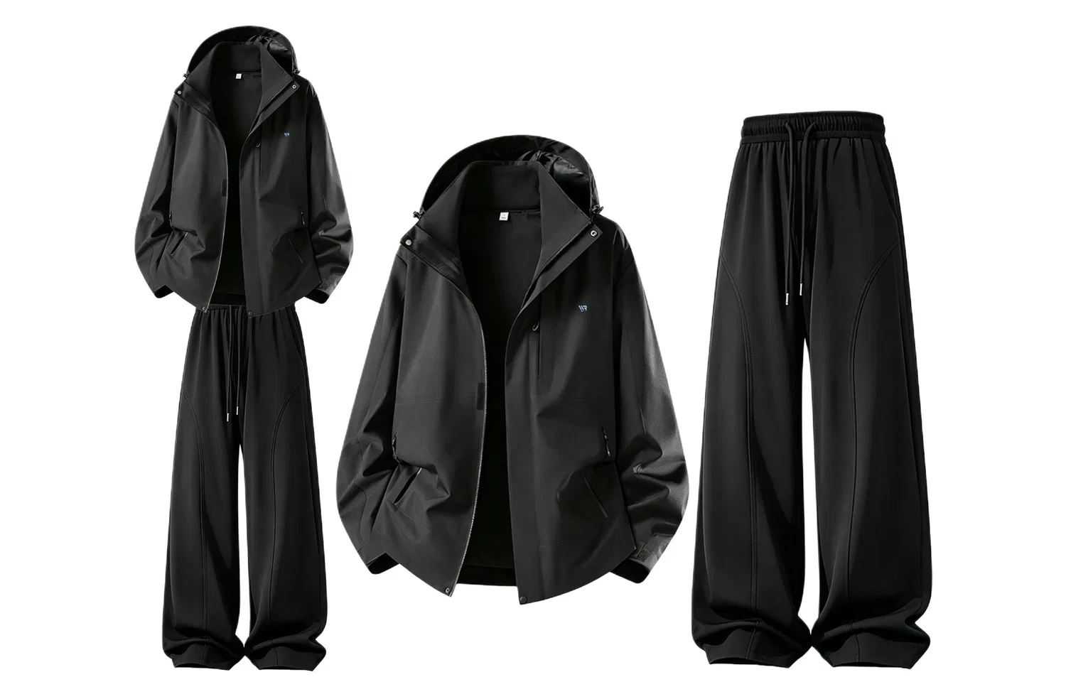 Детский комплект куртки и брюк с капюшоном, с принтом, Windbreaker Jacket & Pants Sets, WARRIOR — фото 4