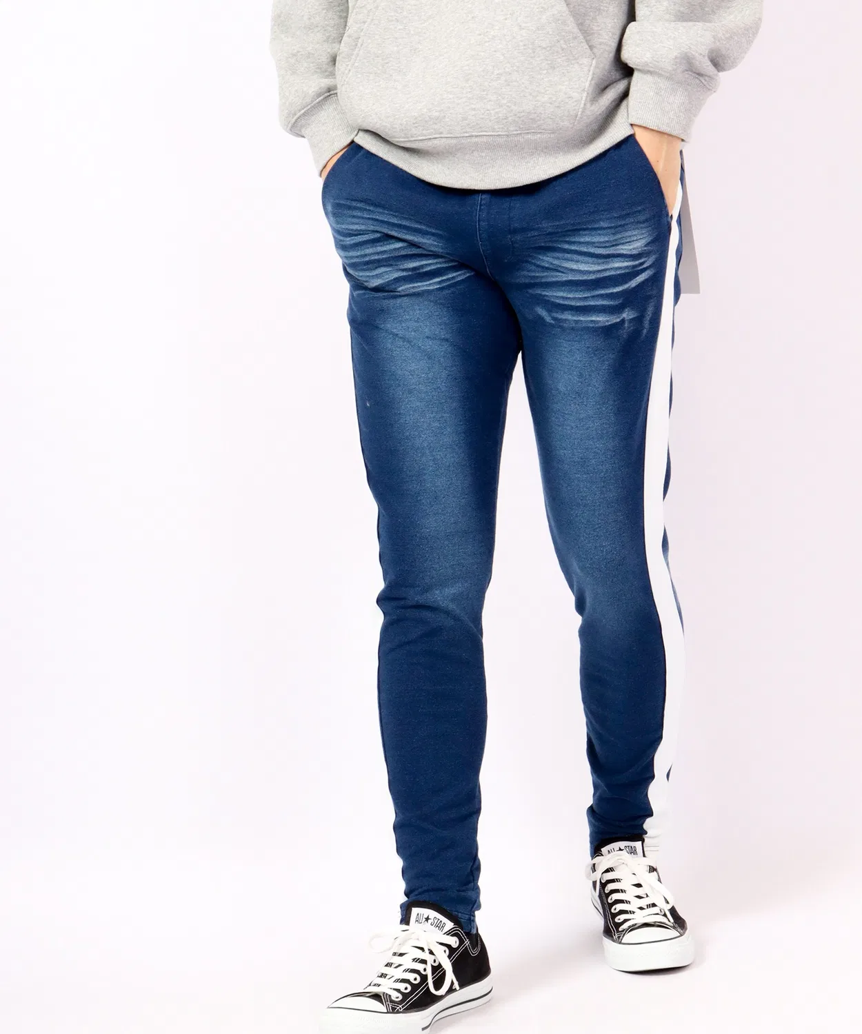 Детские спортивные брюки джоггеры с лампасами, модель Sideline Vintage Style EVOLUTION, Navy
