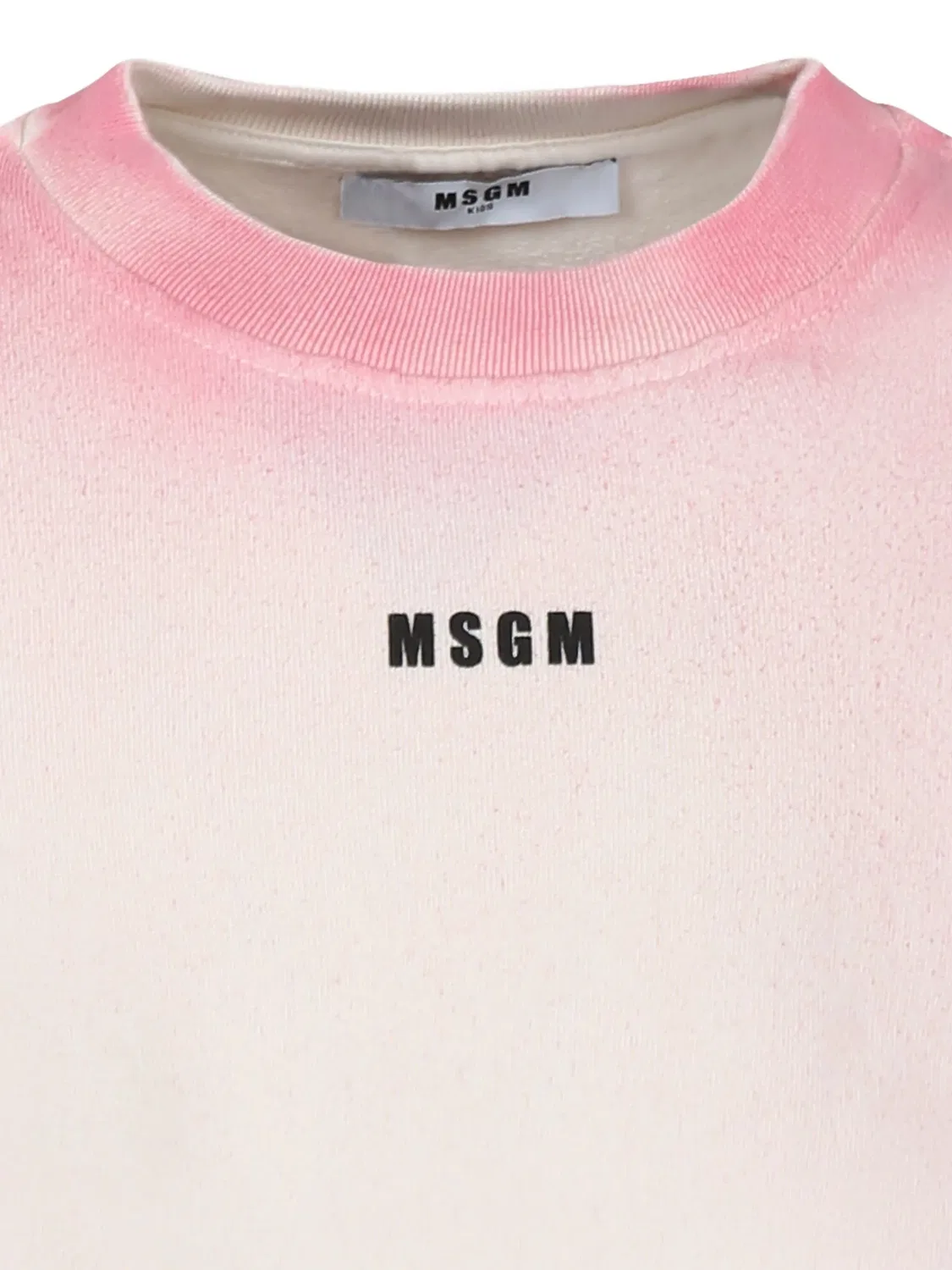Хлопковый свитшот MSGM, розовый — фото 2