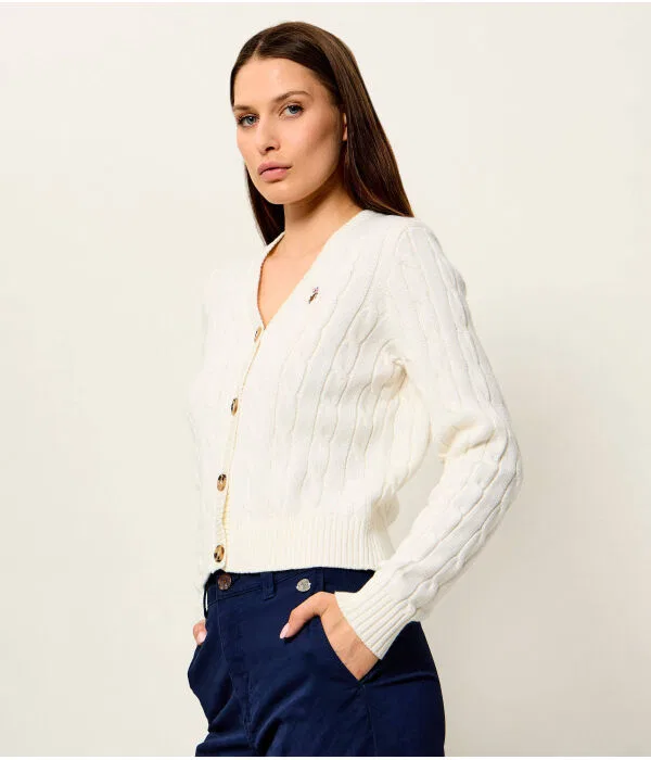 Женский кардиган классического кроя U.S. Polo Assn., Écru