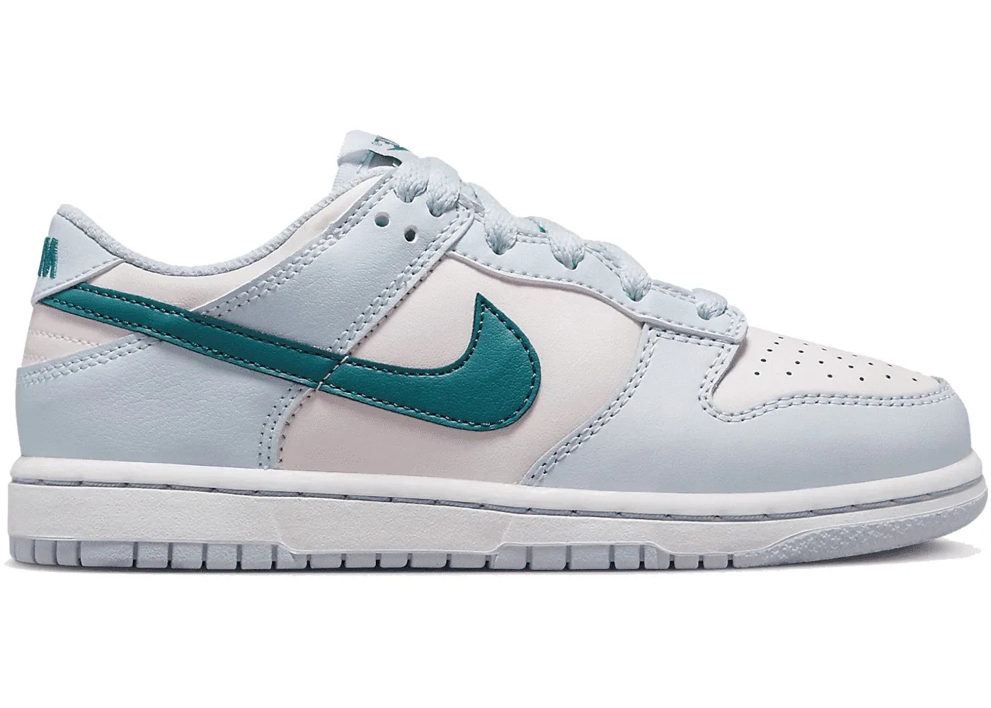Детские кроссовки Lifestyle Nike Dunk Low Nike, Football Grey/Pearl Pink/Mineral Teal