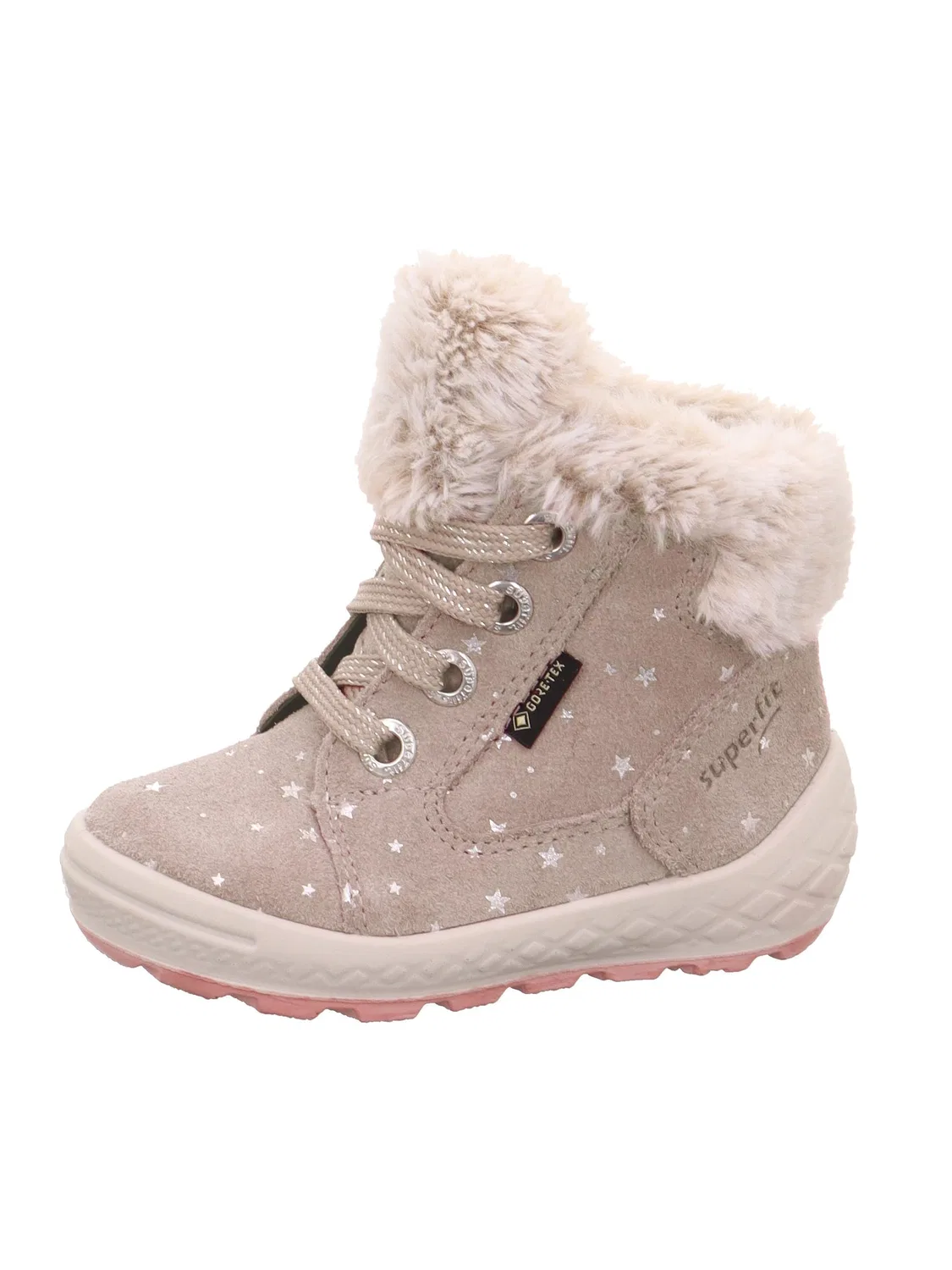 Детские зимние ботинки для девочек с мембраной Gore-Tex Groovy 2.0 Warm Superfit, Beige — фото 3