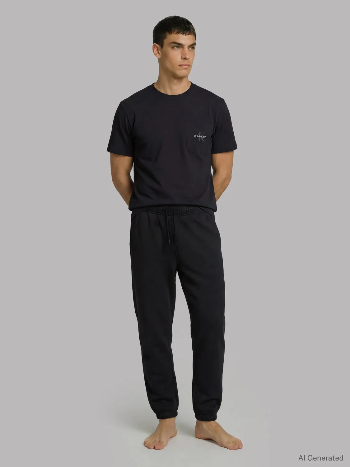 Футболка повседневная Lounge Cotton Jersey Calvin Klein, черный