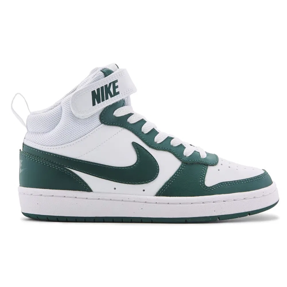 Детские кроссовки Kids' Court Borough средней высоты Nike, White/Green — фото 2