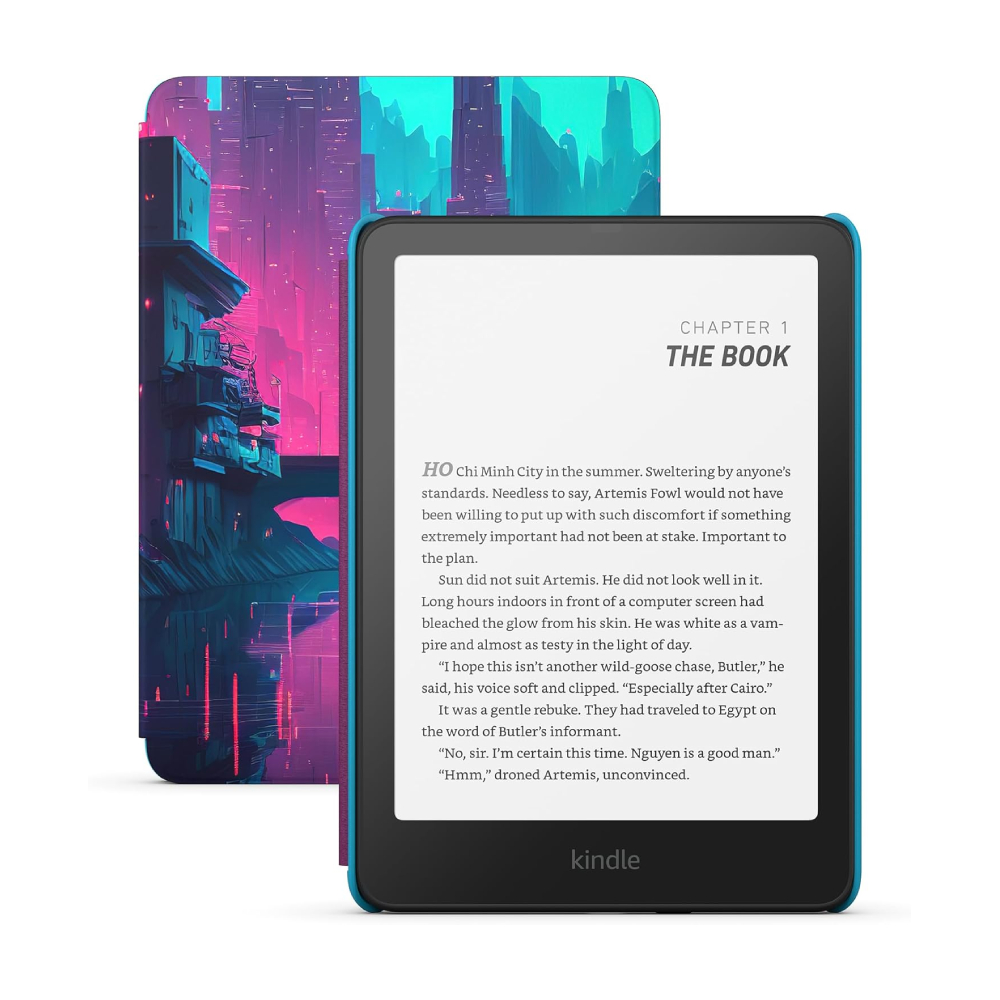 

Электронная книга Amazon Kindle Paperwhite Kids 12 (2024), 7", 16 ГБ, Wi-Fi, черный с чехлом Cyber City