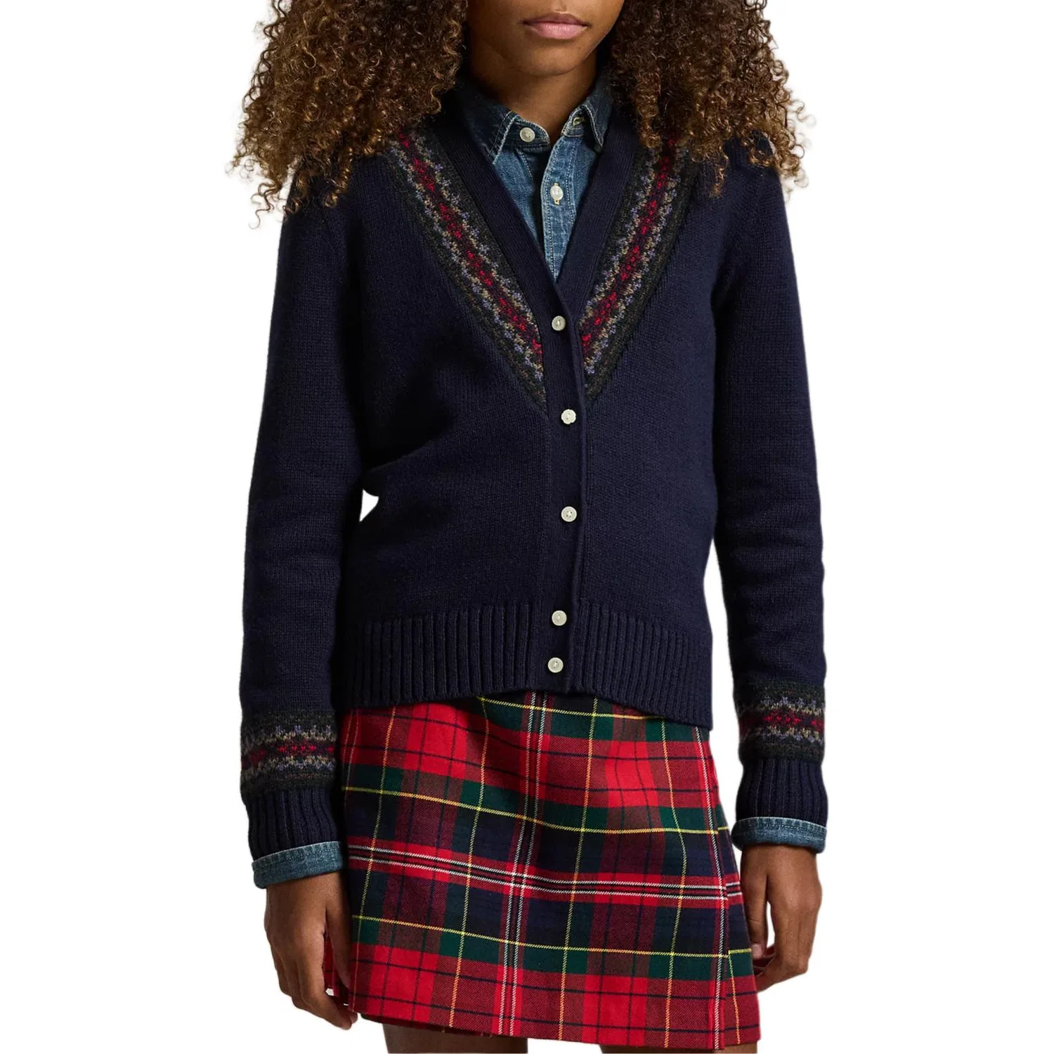 Детский свитер с принтом Marine Blue Multicolor Polo Ralph Lauren — фото 4