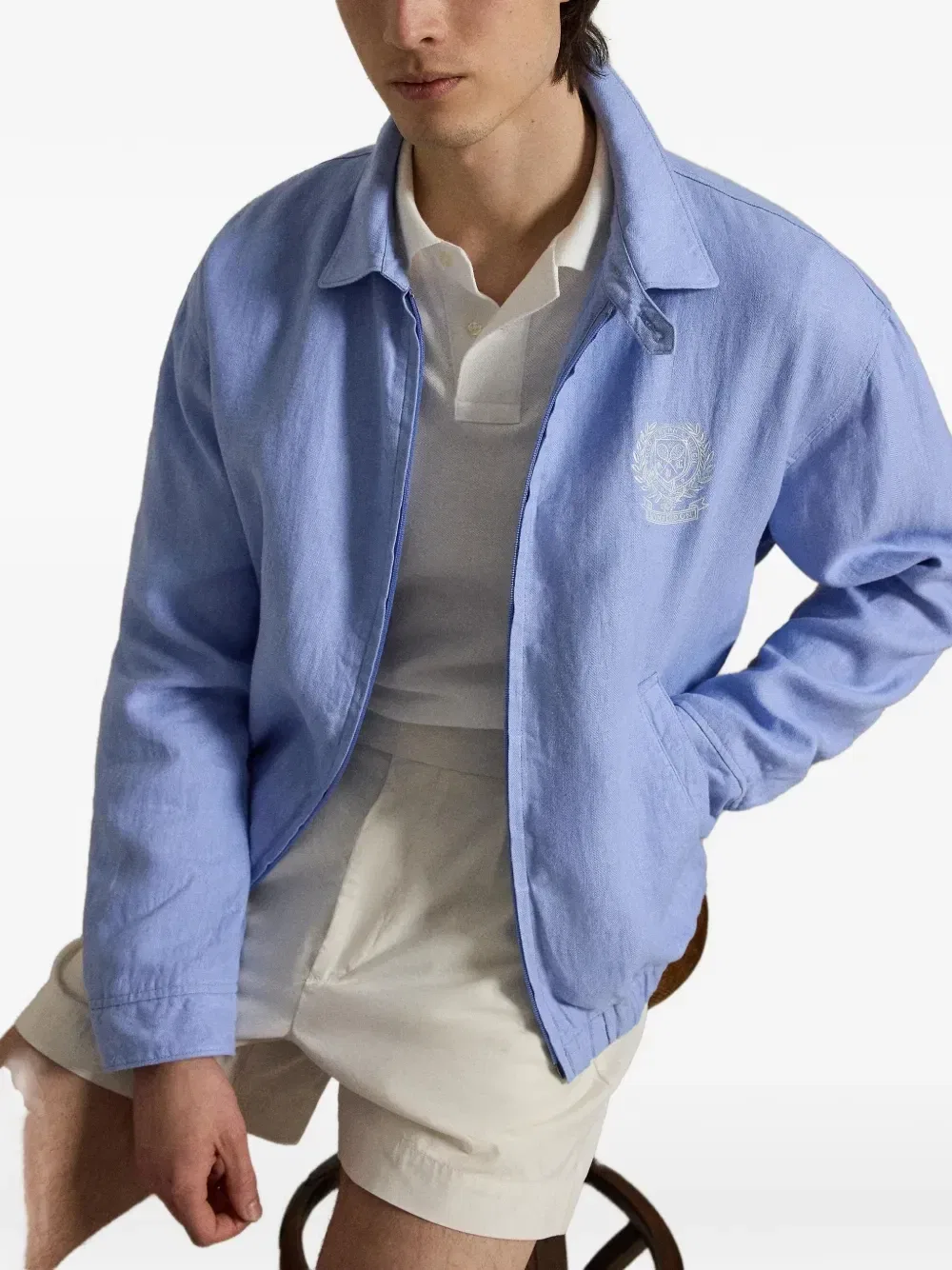 Куртка Wimbledon Bayport с вышивкой Polo Ralph Lauren, синий — фото 4