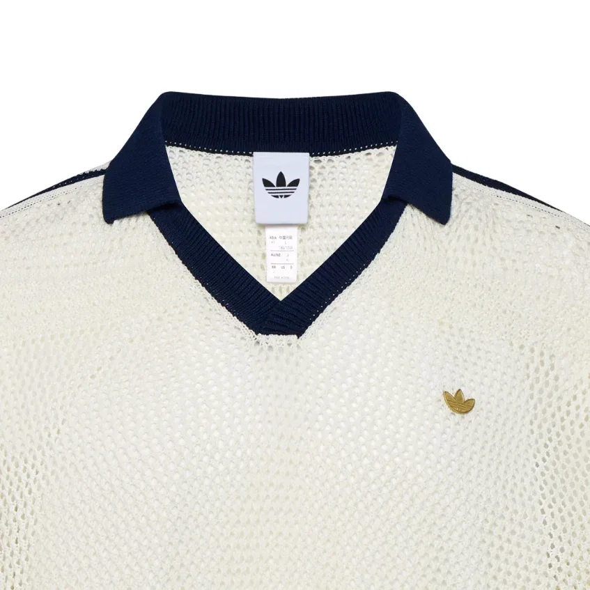 Мужское поло для футбола Resort S Polo U Shirt Asia Sizing 'Off White' adidas, Off White — фото 3