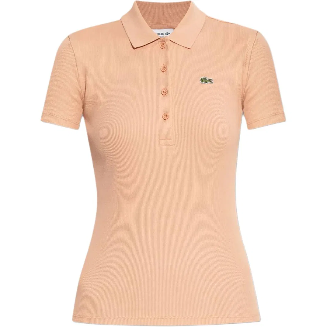Женское поло с коротким рукавом с логотипом LACOSTE, Pink