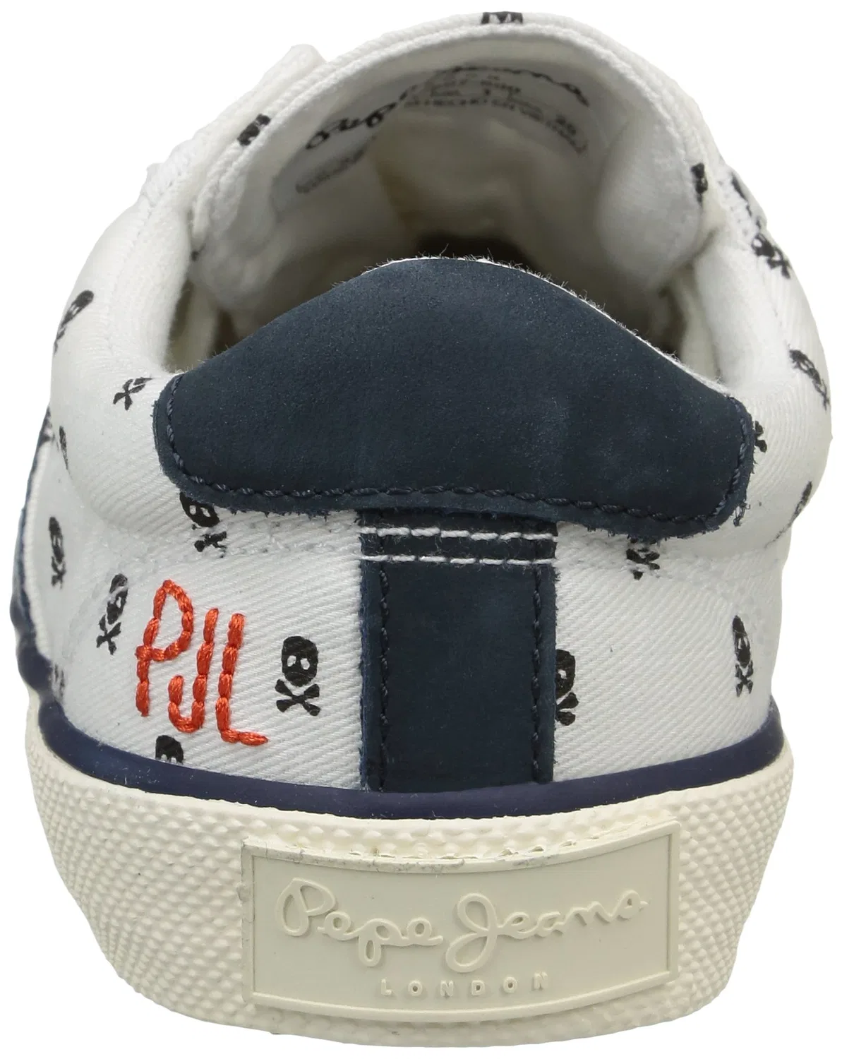 Детские кроссовки для мальчиков с принтом Serthi Skulls Pepe Jeans, White Blanc 800 White — фото 3