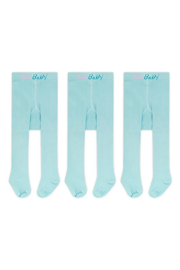 Детские колготки хлопковые 3 шт Novibaby, Blue-Blue-Blue