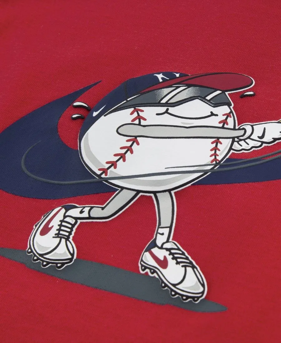 Детский комплект для мальчиков с длинным рукавом Baseball Graphic Nike, Red Midnight Navy — фото 4