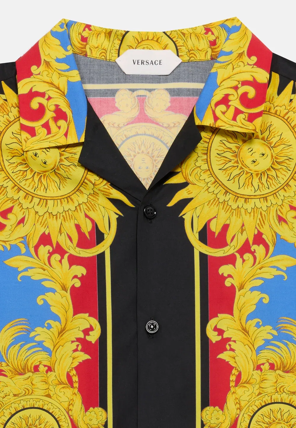 Неформальная рубашка The Sun для детей, унисекс - блузка на пуговицах Versace, Blu/Gold-Coloured — фото 3