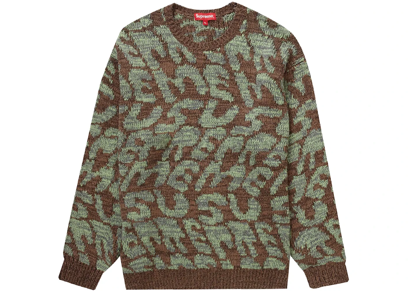 Мужской свитер с принтом Supreme Brown