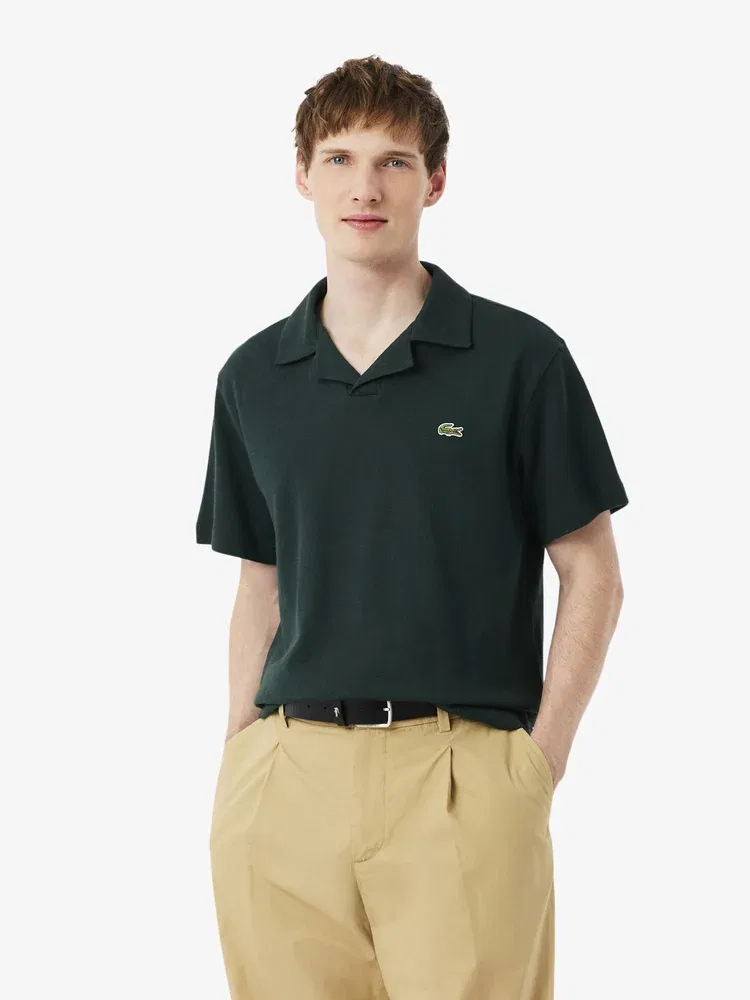 Футболка поло с коротким рукавом, льняная, PH2449 LACOSTE, Green