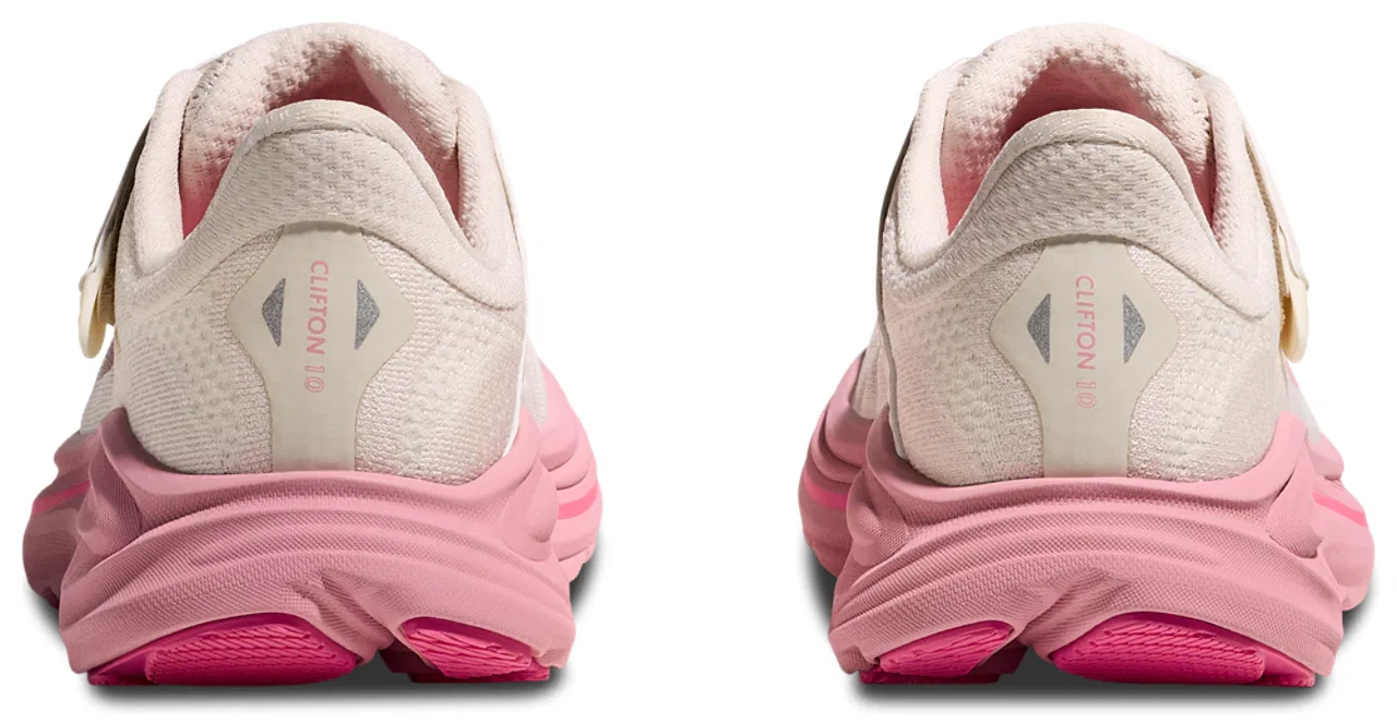 Детские кеды для девочек Clifton 10 HOKA, цвет Dried Rose/Rose Cream — фото 3