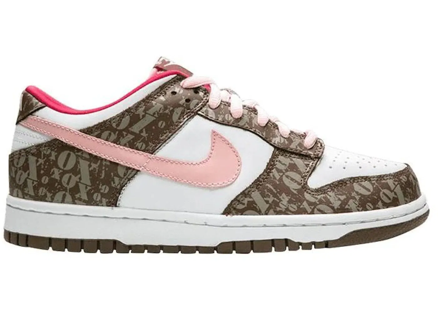 Детские кроссовки Lifestyle Nike Dunk Low Nike, Dark Khaki/Bubblegum/White/Razzle