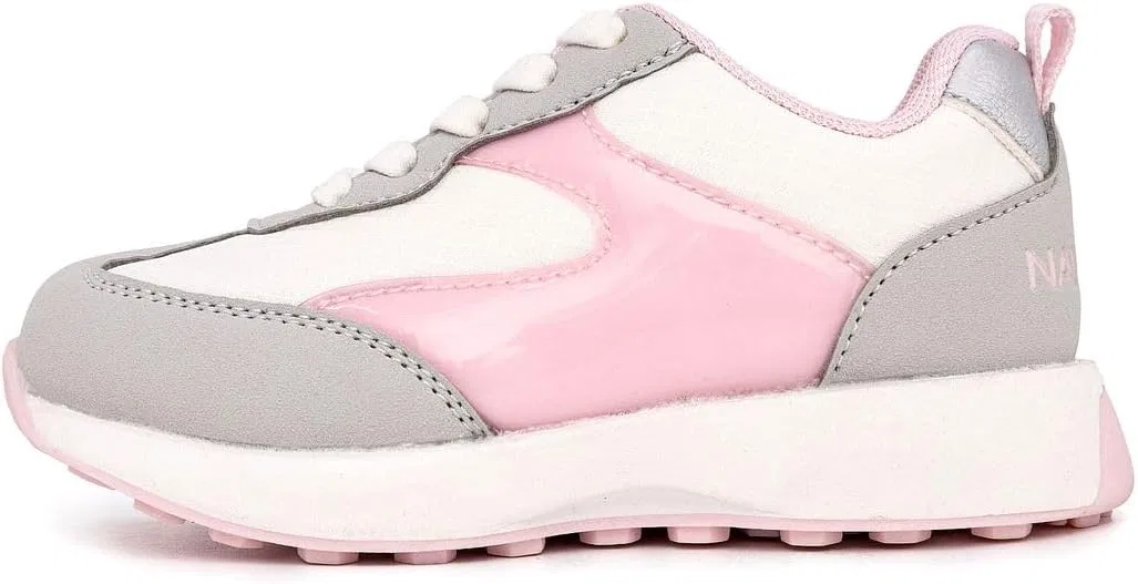 Детские кроссовки для девочек с легкой подошвой Jansi Nautica, Grey White Pink — фото 2