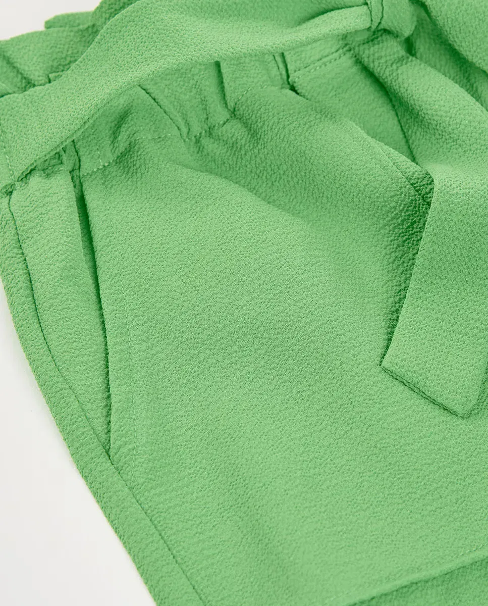Детские шорты для девочек из крепа Boboli, Verde Claro — фото 2