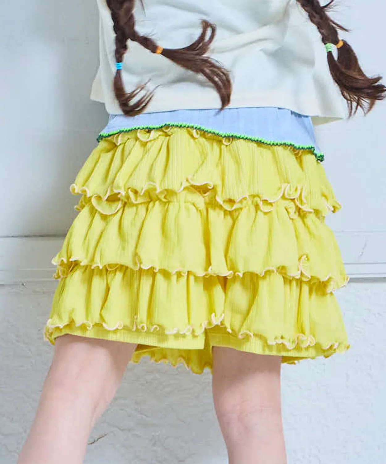 Детские шорты-юбка с рюшами Rib Frill MARKEY'S, Yellow