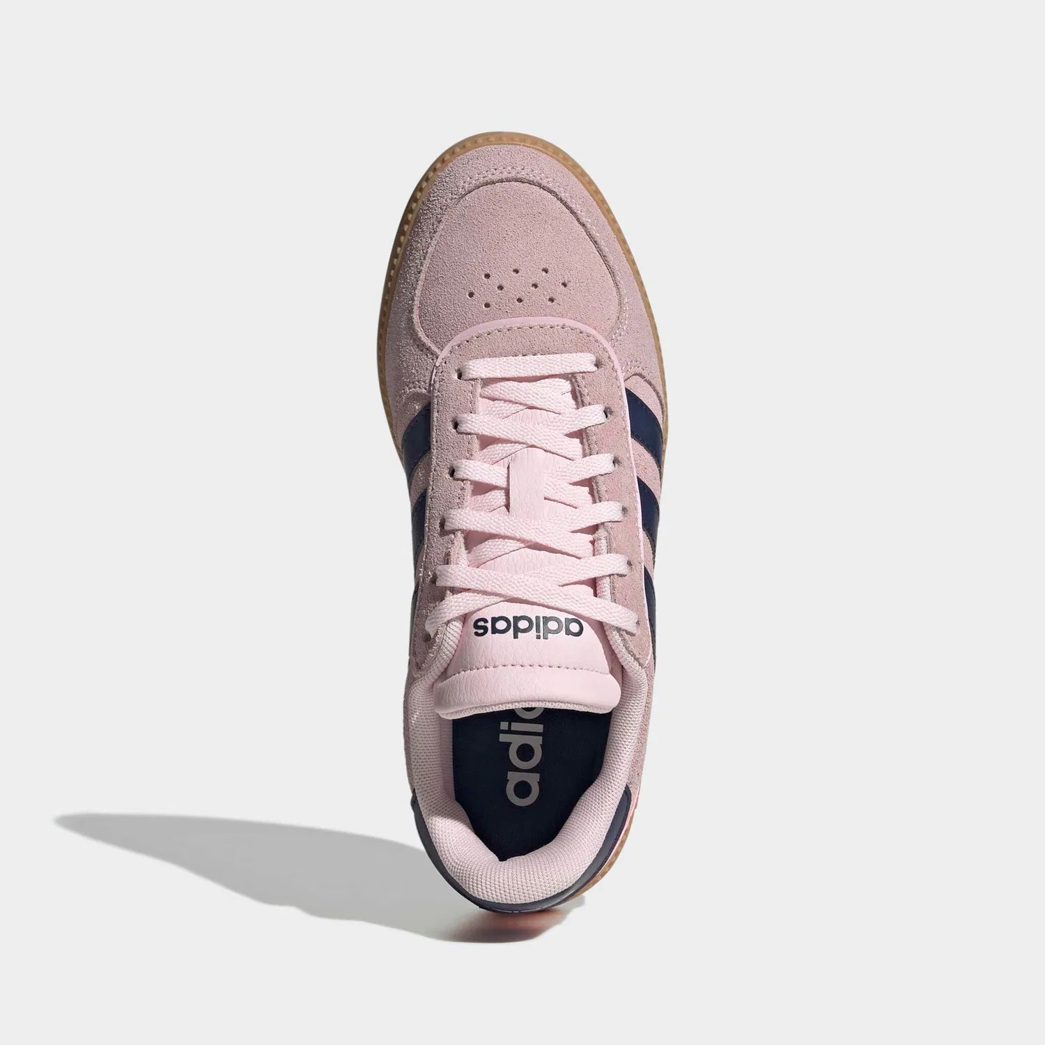 Детские кроссовки с тремя полосками Adidas, Clear Pink/Dark Blue — фото 4