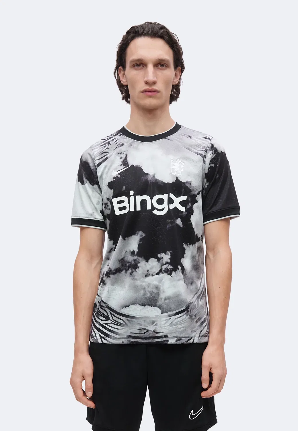 Футбольный клуб «Челси» - клубная форма Nike Performance, Grey Fog/Black/White — фото 3